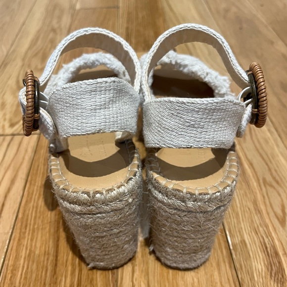 Anthropologie x Soludos Wedges |size 7| Color: White - Picture 3 of 5